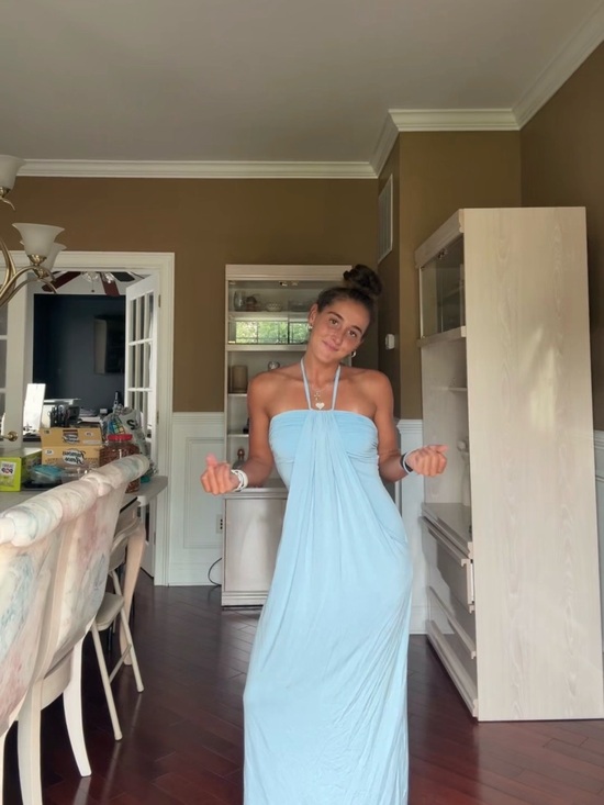 HALARA Dresses & Skirts - HALARA Light Blue Maxi Dress